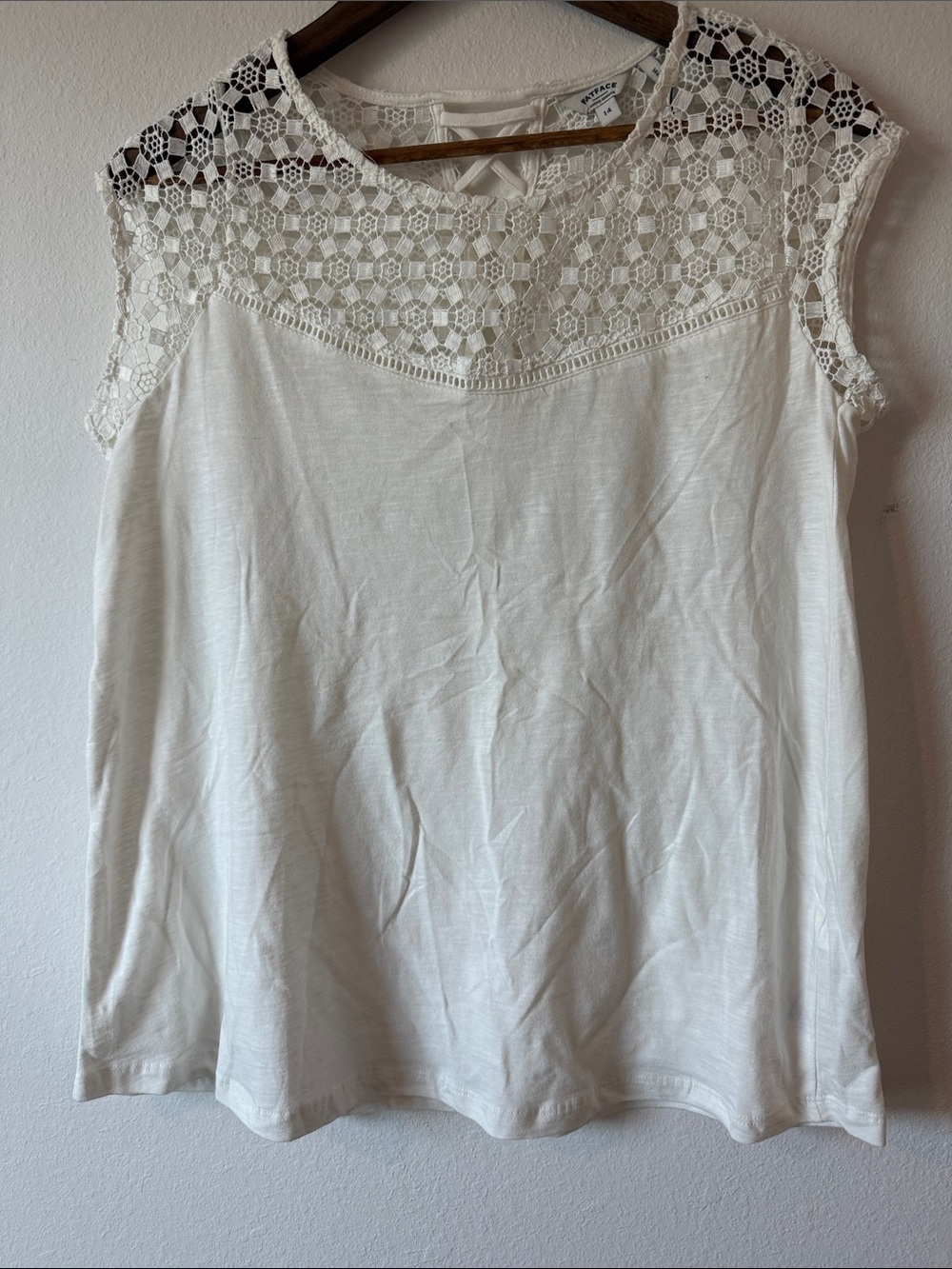 Fat face cream lace top